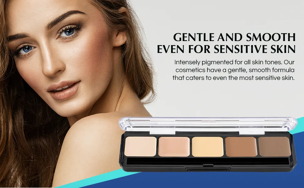 Graftobian HD Glamour Creme Foundation Palette Cool #1 - pretty beautiful polvo light medium grande men premium correcting samples tatoo dark formula white