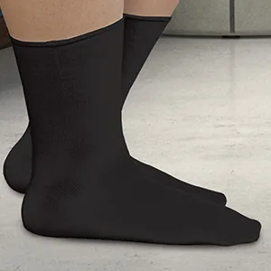 SmartKnit Seamless Wide Crew Socks for Diabetes Arthritis or Sensitive Feet 1 Pair (2 Count) X-Large White - Relief for Seam Sensitivities