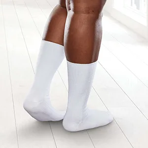 SmartKnit Seamless Wide Crew Socks for Diabetes Arthritis or Sensitive Feet 1 Pair (2 Count) X-Large White - Smartknit Wide Crew Socks