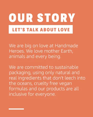 Save 10% Handmade Heroes Lip Scrub and Lip Mask Bundle - Clean Sustainable Skincare Lip Exfoliator and Lip Treatment - our story