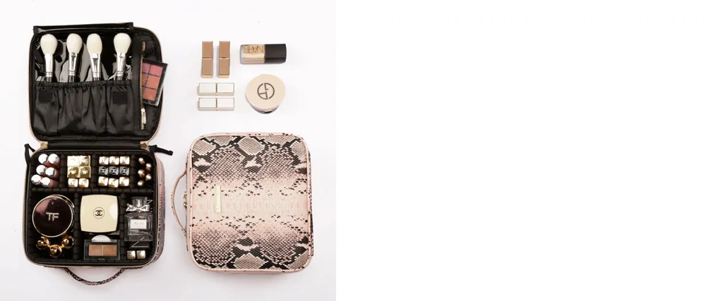 ROWNYEON Lipstick Organizer Case Lipstick Holder Portable Lipstick Bag 67 Slots Snake-67 - product information 1