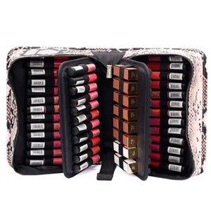 ROWNYEON Lipstick Organizer Case Lipstick Holder Portable Lipstick Bag 67 Slots Snake-67 - product information 13