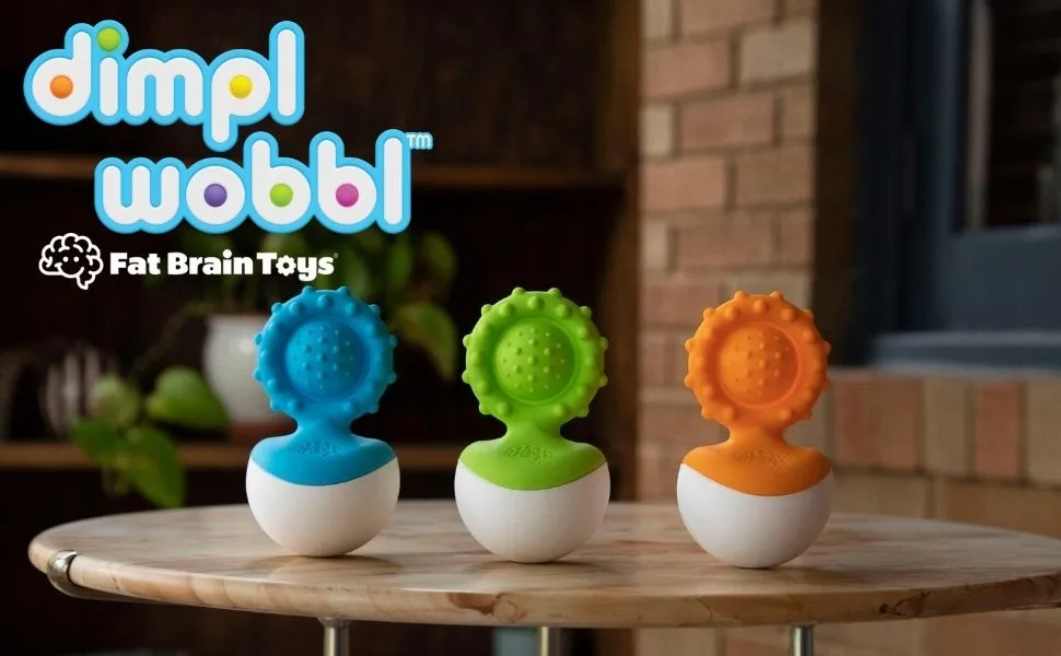 Fat Brain Toys Dimpl Wobbl Green Teether (1) - Fat Brain Toys Dimpl Wobbl
