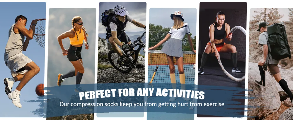 FULLSOFT Medical Graduated 30-40mmHg Compression Socks for Women&Men Circulation Knee High Socks Hiking Running Stockings Small-Medium 01-stripes Black - perfect for any activities
