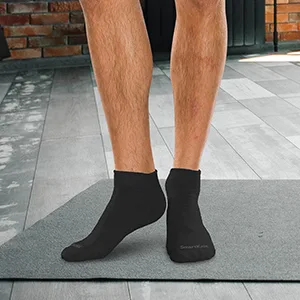 SmartKnit Seamless Mini-Crew Socks for Diabetes Arthritis or Sensitive Feet Large White - Comfort Enhanced for All