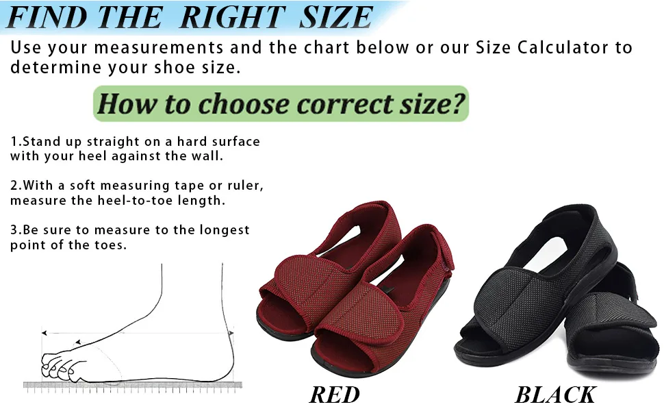 W&LESVAGO Men's Open Toe Diabetic Sandals - Extra Wide Width Arthritis&Edema Footwear MS6010M 11 Black - 6010 Size