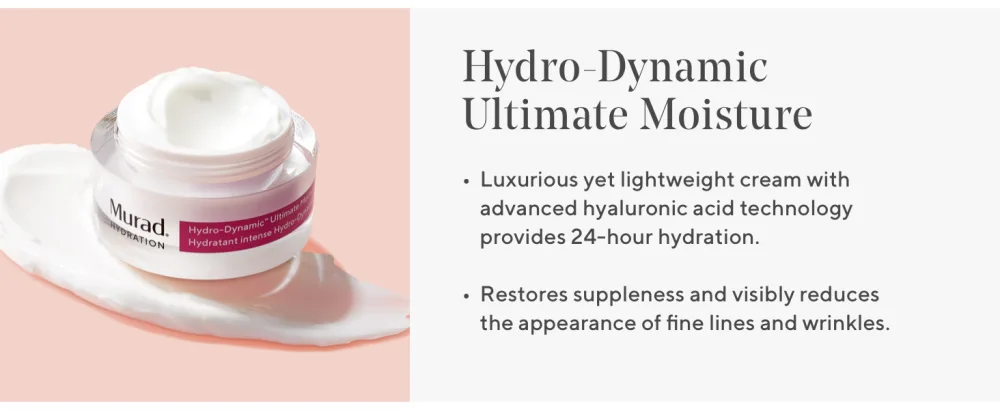 Murad Hydro-Dynamic Ultimate Moisture - Hydration Face Moisturizer with Advanced Hyaluronic Acid 1.7 Fl Oz - Description