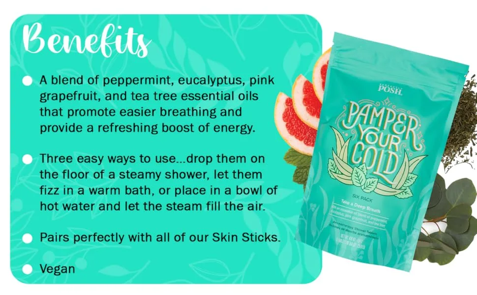 Perfectly Posh Pamper Your Cold Shower Tablets - product information 5