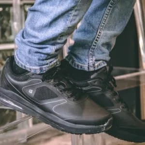 Shoes for Crews Evolution II Men's Slip Resistant Food Service Work Sneaker 9 Black - Slip Resistant
