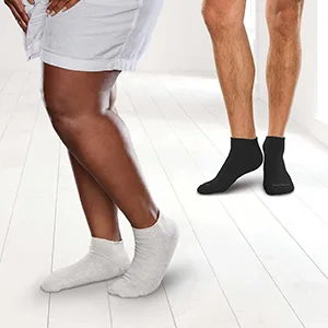 SmartKnit Seamless Diabetic Mini Crew Socks 3 Pack (6 Count) Small Black - Smartknit Mini Crew Socks