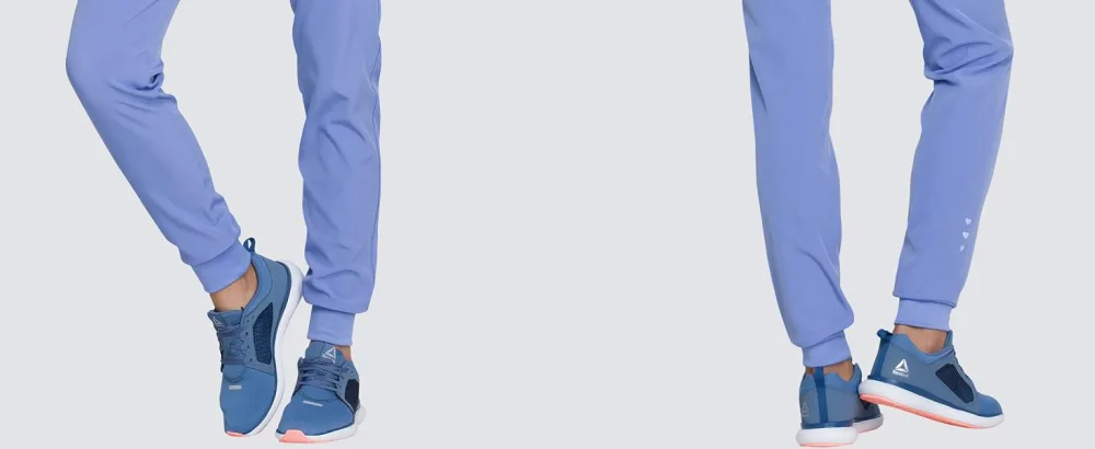 HeartSoul Jogger Scrub Pants for Women Break On Through Stretch Fabric HS030 Medium Black - HS030 Features
