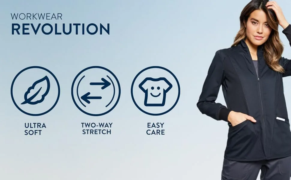 Pull-On Cargo Scrub Pants for Women Workwear Revolution Soft Stretch WW110 Large Black - WW Revolution Women Icons