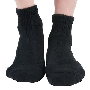 Athlemo 6 Pack Mens Non-Binding Warm Diabetic Loose Fit Socks Moisture Wicking Heated Thermal Ankle Socks White(6 Pairs) 10-13 - 1001