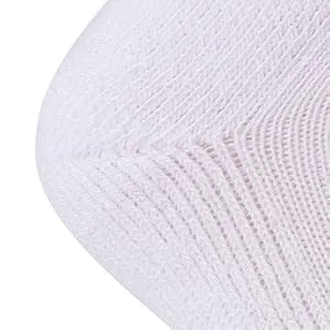 Athlemo 6 Pack Mens Non-Binding Warm Diabetic Loose Fit Socks Moisture Wicking Heated Thermal Ankle Socks White(6 Pairs) 10-13 - Yheel