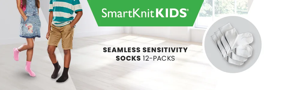 SmartKnitKIDS Seamless Sensitivity Socks 12 Pack - Made in USA Small Pink Purple White - SmartKnitKIDS Seamless Sensitivity Socks 12 Pack - Made in USA