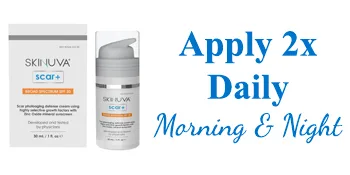 Skinuva Complete Care System Brite Hyperpigmentation Treatment (1 oz) Next Generation Scar+ SPF 30 Cream (0.5 oz) Bruise (14 Capsules) - scar 2x daily