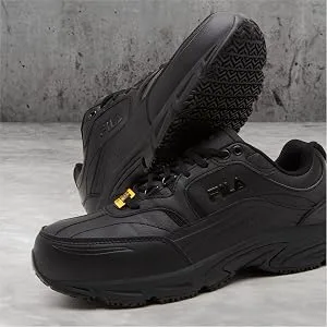 Fila Men's Memory Workshift Slip Resistant Steel Toe Work Shoes Sr St 11 Black/Black/Black - slip