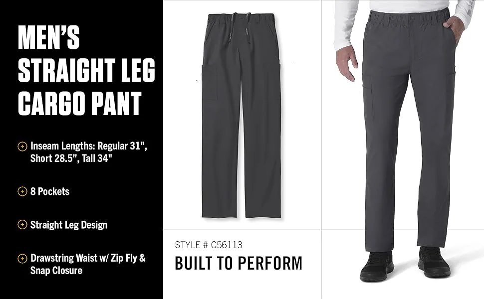 Carhartt Force Essentials Men s Straight Leg Cargo Pant Medical Scrubs X-Large Tall Ceil Blue - product information 2