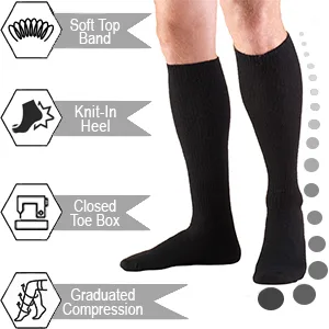 Truform Medical Compression Socks for Men and Women 8-15 mmHg Knee High Over Calf Length X-Large (2 Pack) White - product information 4
