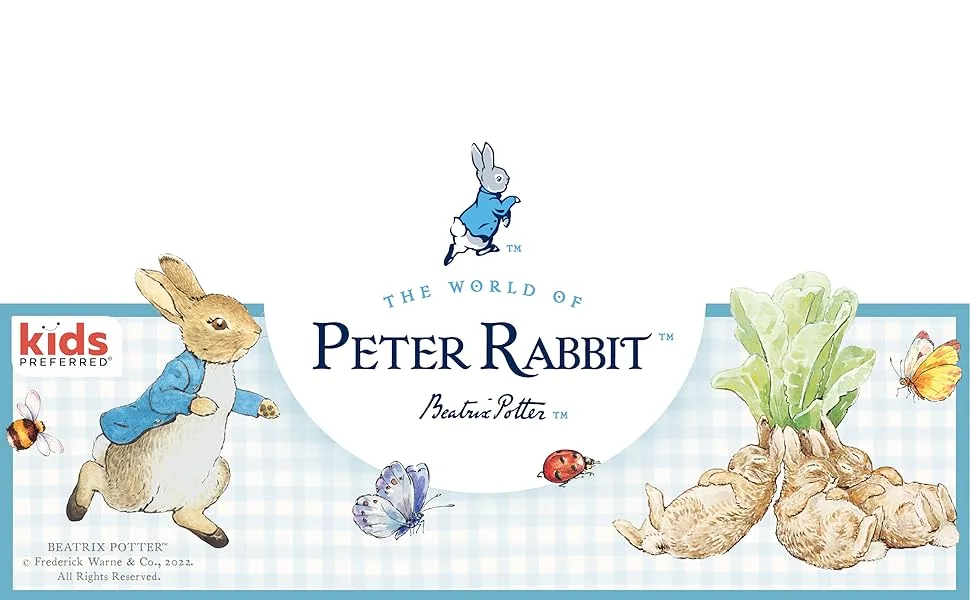 KIDS PREFERRED Beatrix Potter Peter Rabbit Peek-a-Boo On The Go Blanky & Beatrix Potter Peter Rabbit Gift Set with Stuffed Animal Rattle and Teether - product information 1