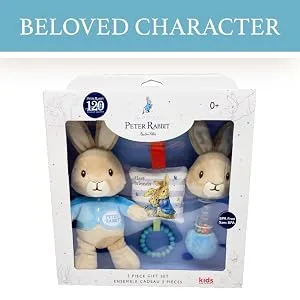 KIDS PREFERRED Beatrix Potter Peter Rabbit Peek-a-Boo On The Go Blanky & Beatrix Potter Peter Rabbit Gift Set with Stuffed Animal Rattle and Teether - product information 7