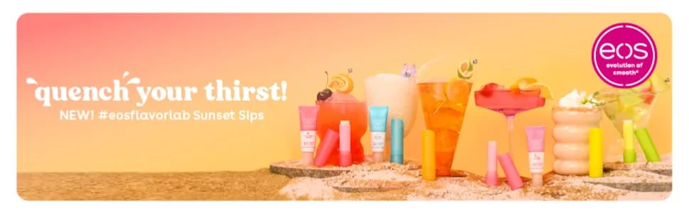 eos Sunset Sips Lip Balm Gift Set Trio - quench your thirst! NEW! #eosflavorlab Sunset Sips