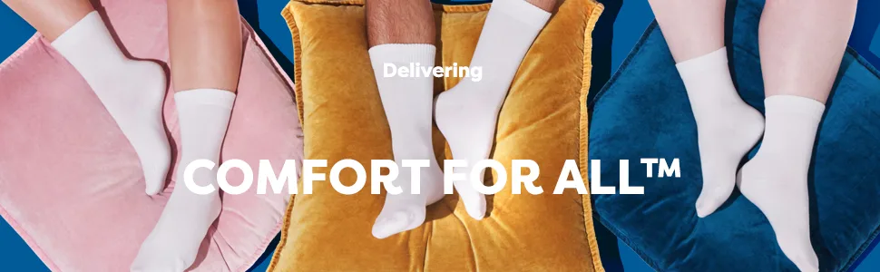Sugar Free Sox Active-Fit Cushioned Diabetic Ankle Socks 3 Pack 10-13 White - Comfort For All