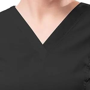 Adar Pro Breakthrough Plus Scrub Set for Women - Enhanced V-Neck Top & Multi Pocket Pants Medium Black - product information 3
