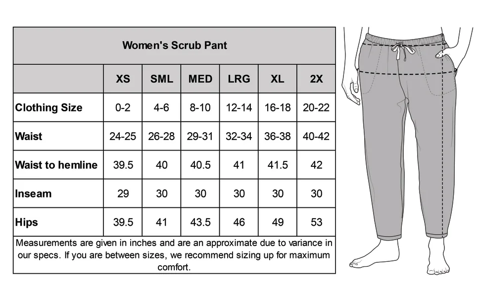 Olivia Rae Women's Elastic Waistband with Drawstring Stretch Scrub Pant Medium Jet Black - image