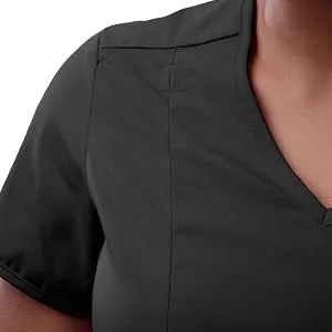 Adar Pro Core Classic Scrub Set for Women - Tailored V-Neck Scrub Top & Tailored Yoga Scrub Pants X-Large Petite Wine - product information 3