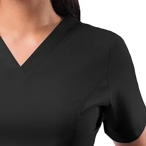 Adar Pro Flawless Plus Scrub Set for Women - Elevated V-Neck Top & Jogger Scrub Pants Small Navy - product information 4