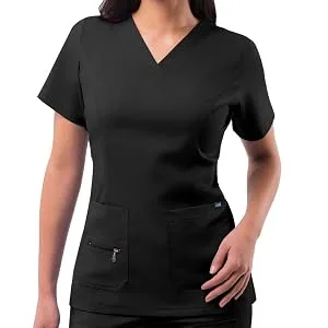 Adar Pro Flawless Plus Scrub Set for Women - Elevated V-Neck Top & Jogger Scrub Pants Small Navy - product information 6