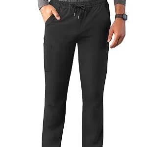 Adar Addition Scrubs for Men - Slim Leg Cargo Drawstring Scrub Pants Large Navy - product information 6