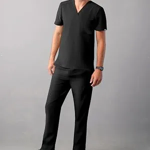Adar Addition Go-Basic Scrub Set for Men - Classic V-Neck Scrub Top & Cargo Scrub Pants Large Eggplant - product information 6