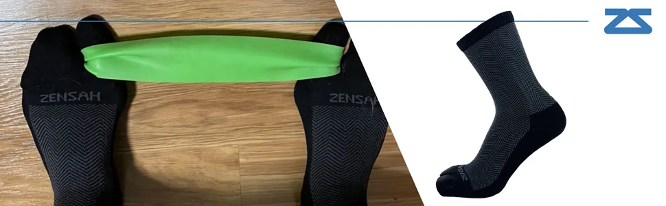 Zensah Bunion Ease Sock - Corrector Relief Sock for Bunions Women and Men - Toe Separator Sock Design Black/Grey Large - bunion sock toe separator imagery