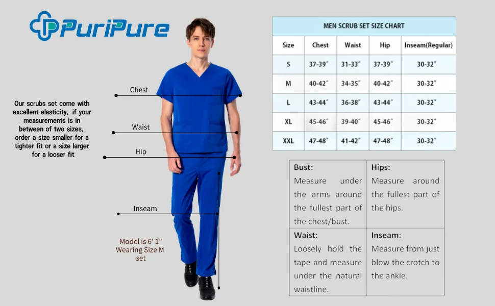 Athletic Scrub Set for Men 4-Way Stretch V-Neck Scrub Top with 3 Pockets & Cargo Scrub Pant with 5 Pockets Grey Medium - scrub set men 4-Way Stretch V-Neck Scrub Top with 2 Pockets & Cargo Scrub Pant with 5 Pockets