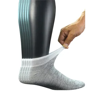 Yomandamor Men's 5 Pairs Bamboo Low Cut Diabetic Socks with Cushion Sole and Seamless Toe 10-13 5 Pairs Black - product information 2