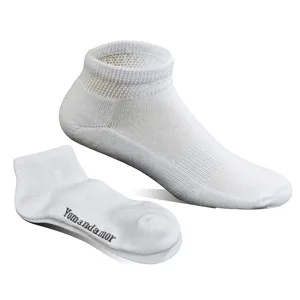 Yomandamor Mens Cotton Diabetic Low Cut Socks with Seamless Toe 5 Pairs 10-13 5 Pairs White - product information 2
