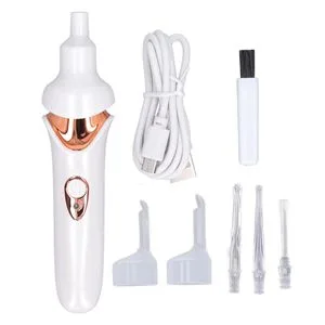 Electric Ear Suction Device Portable Automatic Electric Vacuum Ear Pick Ear Cleaner Earwax Remover with LED Light for Earwax Removal Soft Prevent Ear Pick Clean Tools Set (Black) - product information 2