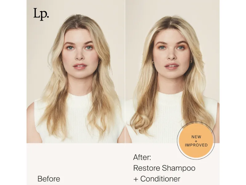 Living Proof Restore Shampoo + Conditioner Bundle - Restore Shampoo and Conditioner Before & After