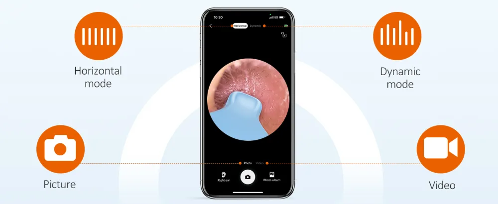 Ear Wax Removal 1296P Ear Cleaner with Camera Ear Wax Removal Kit Rechargeable Visual Wireless Smart with Visible Lighted Endoscope Ear Cleaning Clean Scope Kit Black - product information 9