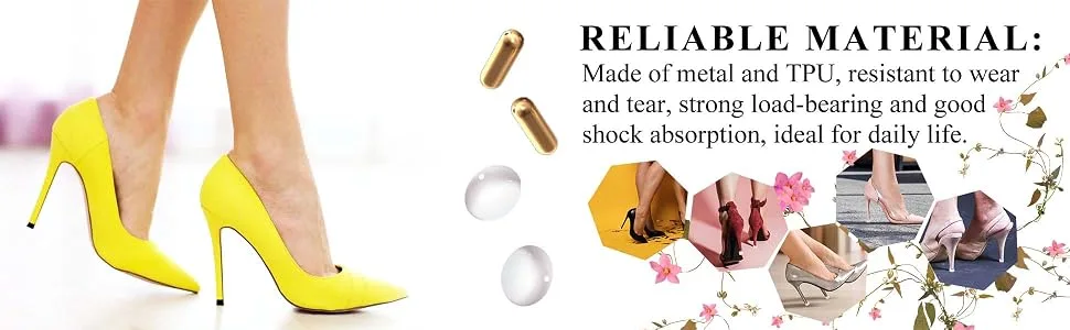 SooGree Heel Caps Cover High Heel Caps Protectors Heels Tips Replacement Kits Dowels for High Heel Shoes 20 Pairs Black - U   20?-4