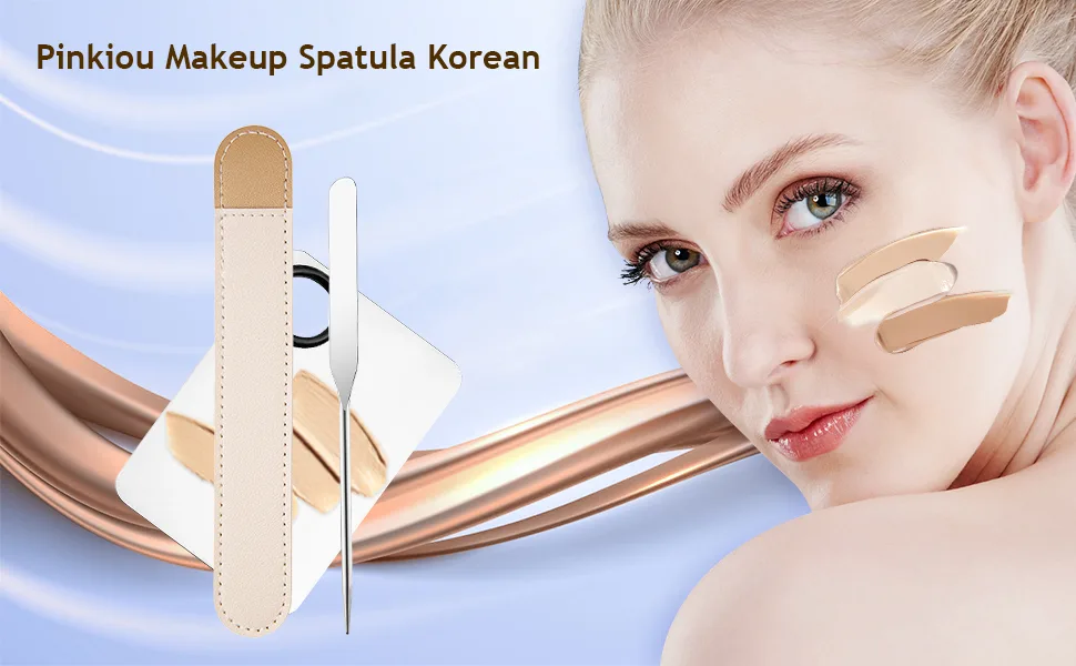 Makeup Spatula Korean Picasso Spatula Makeup Korean Stainless Steel Makeup Spatula and Palette Set Professional Liquid Foundation Spatula Korean Make up Spatula Tool - korean spatula makeup