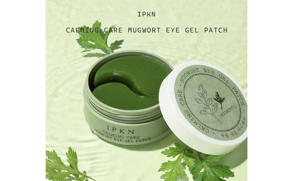 IPKN Calming Care Mugwort Moisturizing Eye Gel Patch(60pc) Skin Calming and Hydration Care Algae Derived Eye Mask - Mugwort Eye Gel Patch 01