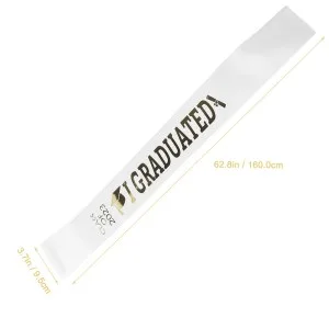 Didiseaon 2023 Graduation Satin Sash Crown Tiara Kit Glitter Rhinestone Tiara 2023 Graduated Party Decorations White - 2023 Graduation Satin Sash Crown Tiara Kit