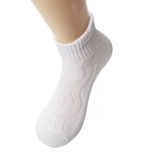 +MD 6 Pairs Non-Binding Women's Moisture Wicking Cushion Quarter Bamboo Diabetic Socks Ankle/6 Pairs White 9-11 - product information 3