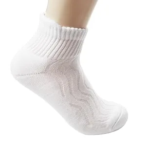 +MD 6 Pairs Non-Binding Men's Moisture Wicking Cushion Quarter Bamboo Diabetic Socks Ankle/6 Pairs White 10-13 - product information 3