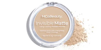 MCoBeauty Invisible Matte Pressed Powder | Setting and Finishing Face Powder | Natural Beige - invisible matte pressed powder